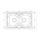 Artenova AE 800 C rozsdamentes acél mosogatótálca