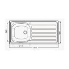 Artenova AE 8650 rozsdamentes acél mosogatótálca
