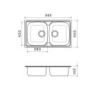 Artenova AE 860 C rozsdamentes acél mosogatótálca