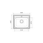 Donau DE 145 rozsdamentes acél mosogatótálca