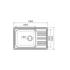 Donau DE 167 rozsdamentes acél mosogatótálca