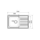 Donau DE 171 rozsdamentes acél mosogatótálca