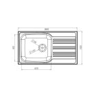 Donau DE 185 rozsdamentes acél mosogatótálca