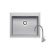 Pyramis Alazia (61x50) industrial grey gránit mosogató +  SAP4-F090GY rozsdamentes acél csaptelep flexibilis kifolyócsővel