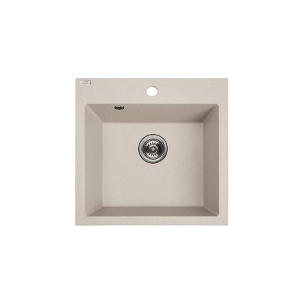 Laveo Alena 50 gránit mosogatótálca (490x490 mm, 1 medence) bézs