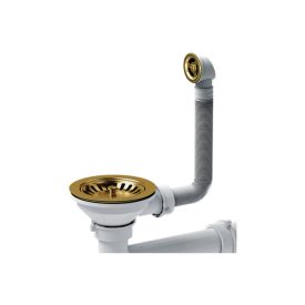   Nano gold lefolyógarnitúra gránit mosogatóhoz,  arany, 1 medencés 3 1/2"