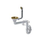 Nano gold lefolyógarnitúra gránit mosogatóhoz,  arany, 1 medencés 3 1/2"