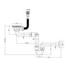 Nano gold lefolyógarnitúra gránit mosogatóhoz,  arany, 1 medencés 3 1/2"