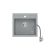 Quadron JOHNNY 110 silver stone gránit mosogatótálca + Zegor SAP4-F090GY rozsdamentes acél csaptelep szürke flexibilis kifolyócsővel