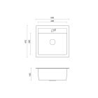 Quadron JOHNNY 110 silver stone gránit mosogatótálca