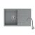 Quadron MORGAN 111 silver stone gránit mosogatótálca + Zegor SAP4-F090GY rozsdamentes csaptelep szürke flexibilis kifolyócsővel