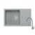 Quadron PETER 111 silver stone gránit mosogatótálca + Zegor SAP4-F090GY rozsdamentes csaptelep szürke flexibilis kifolyócsővel